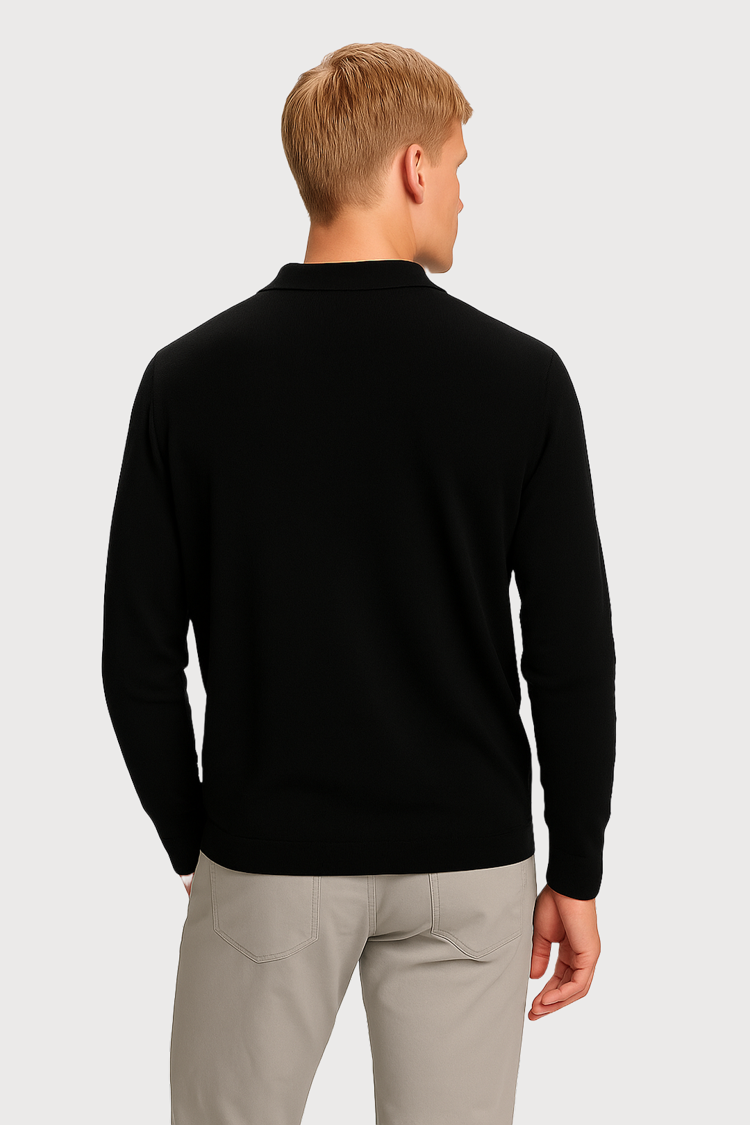 Cashmere-Silk Polo Trui