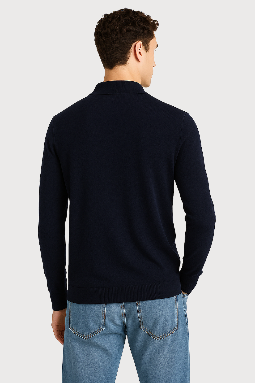 Cashmere-Silk Polo Trui