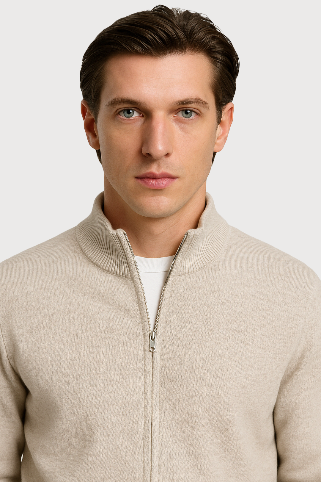Woolmix High-Neck Zip Jas