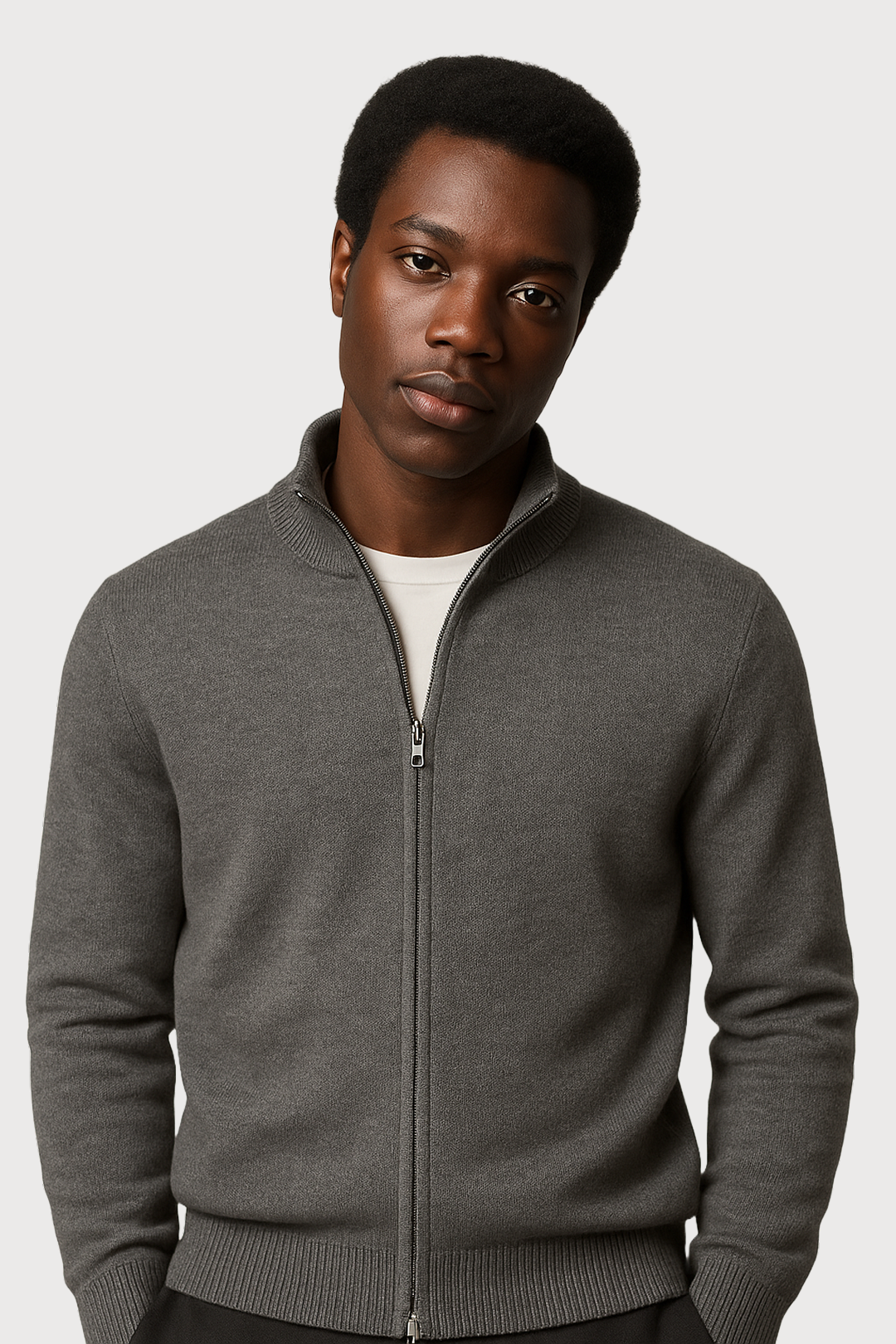 Woolmix High-Neck Zip Jas
