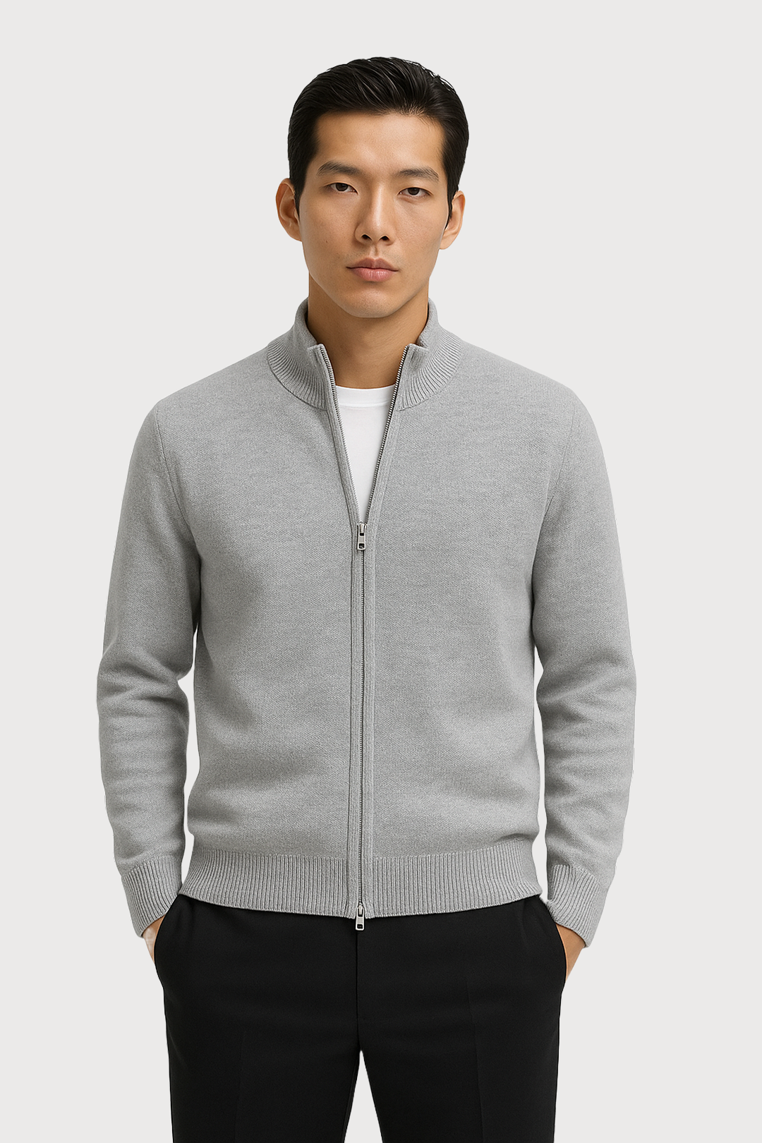 Woolmix High-Neck Zip Jas