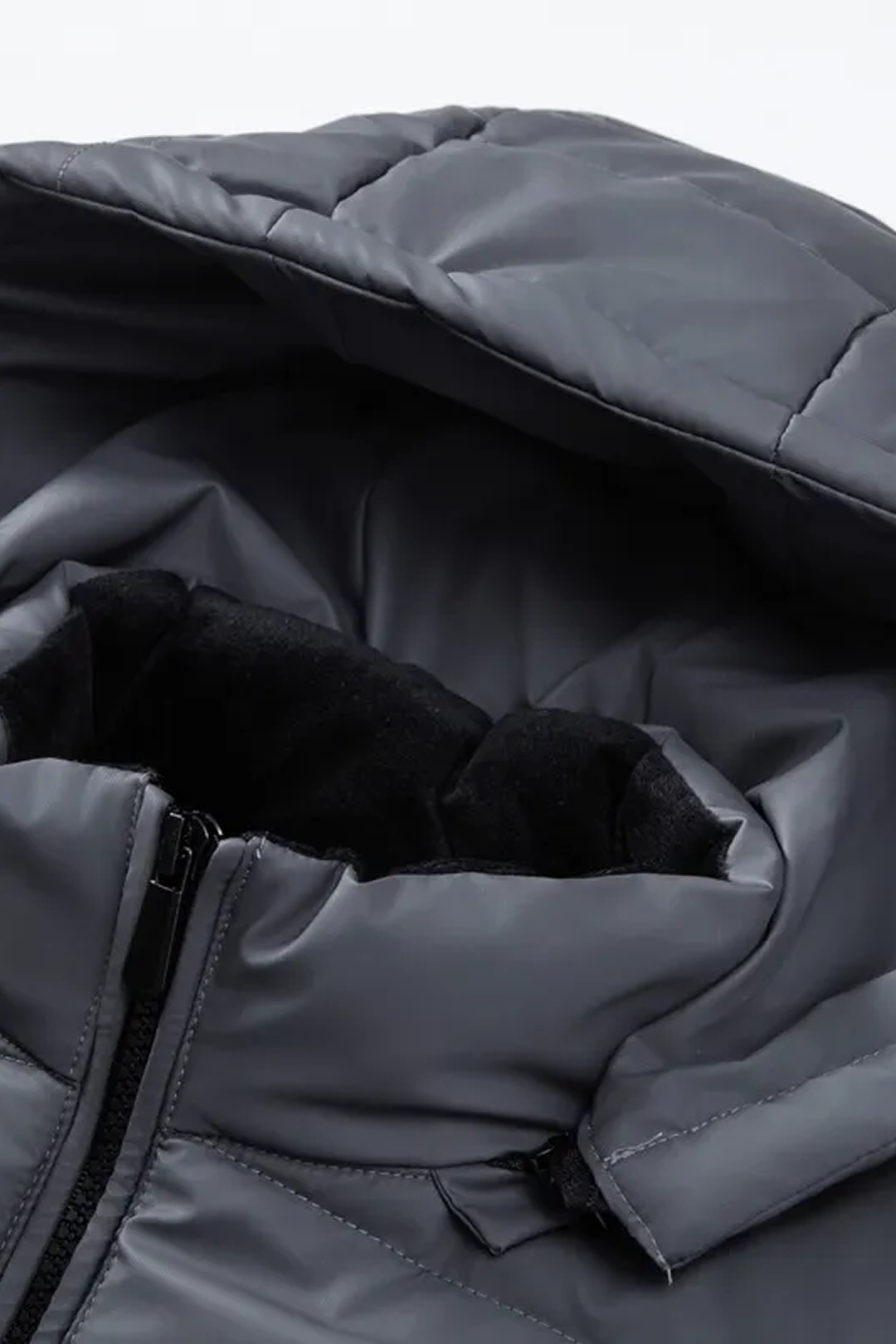 Gequilte Hybrid Hoodie Jas