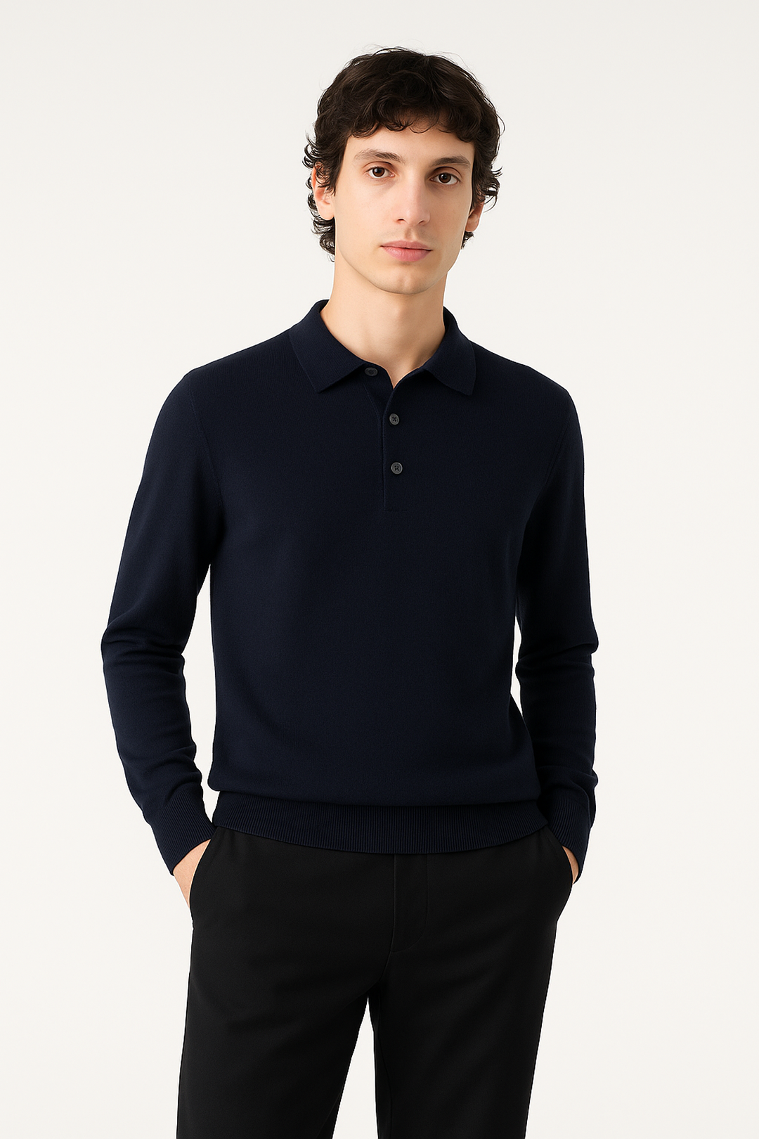 Wollen Longsleeve Polo