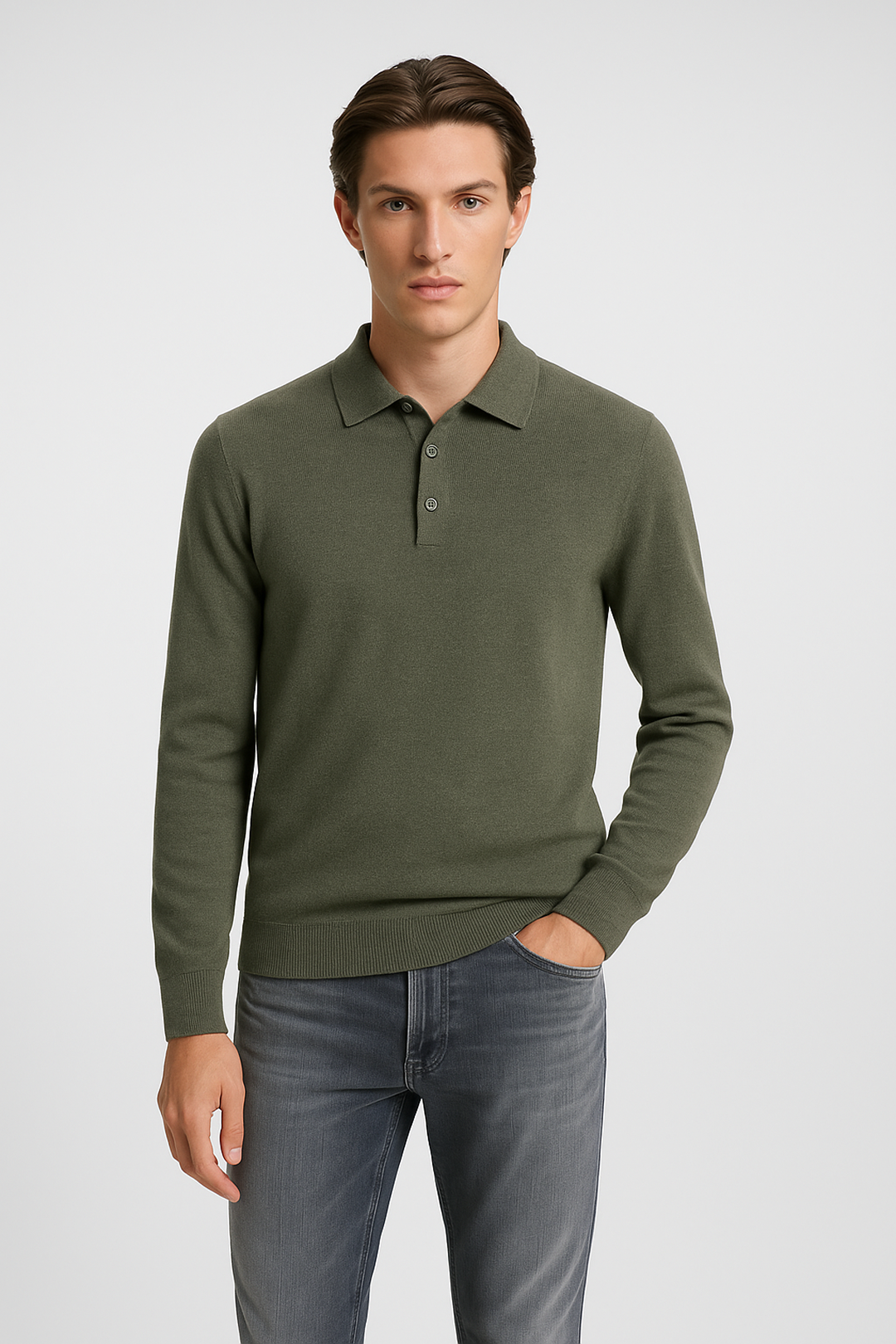 Wollen Longsleeve Polo